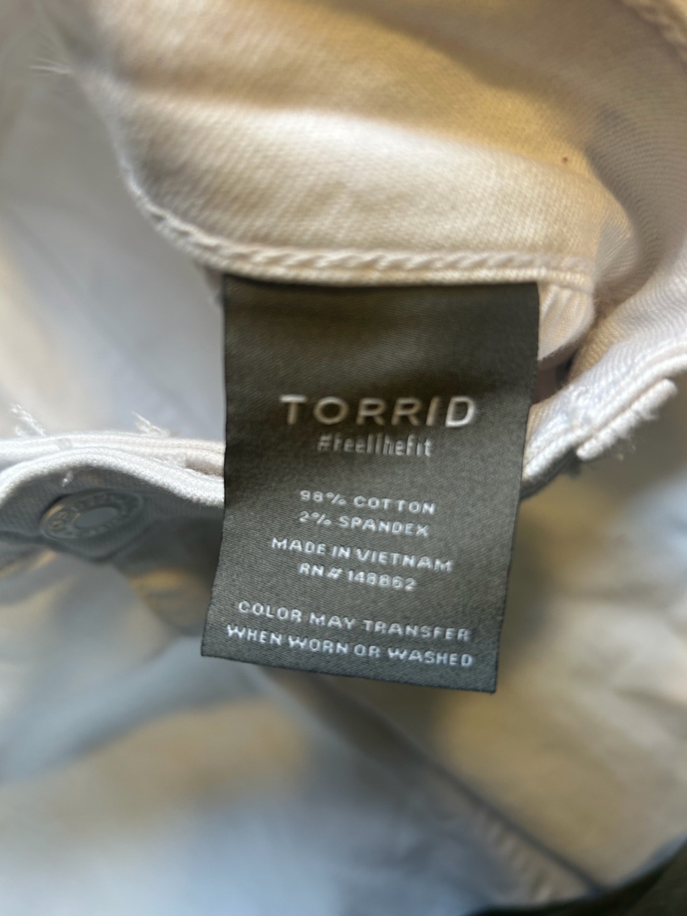 Torrid Perfect Wide Leg Mid Rise Jeans White Stretch size 18 R Summer Office - Picture 7 of 10